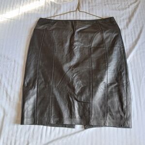 Danier leather black pencil skirt